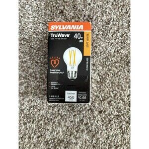 Sylvania 40699 TruWave LED A19  40W Equal  2700K  90+ CRI  Clear